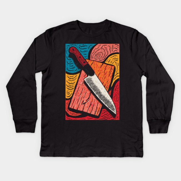 The Chef's Knife | A Foodie's Essential Tool Kids Long Sleeve T-Shirt by TuncGK