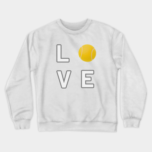Tennis Ball Love Unique Sports Statement Piece Crewneck Sweatshirt by Art2Wear