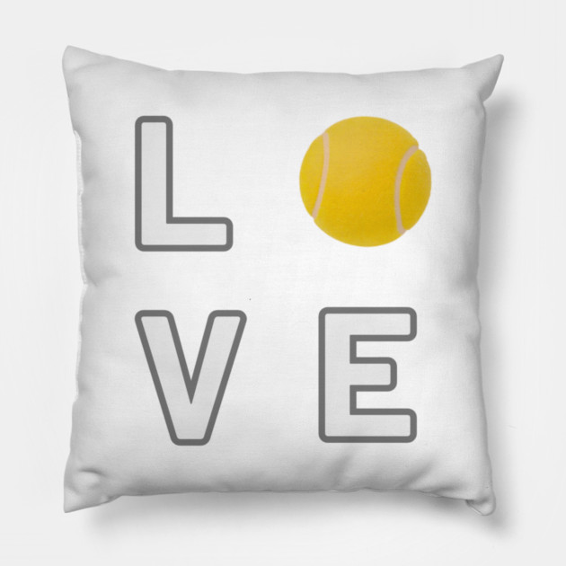 Tennis Ball Love Unique Sports Statement Piece Pillow by Art2Wear