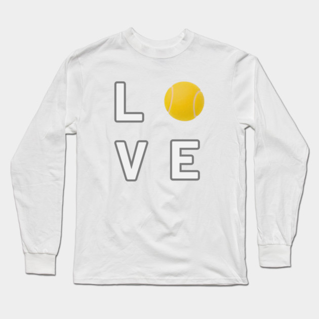 Tennis Ball Love Unique Sports Statement Piece Long Sleeve T-Shirt by Art2Wear