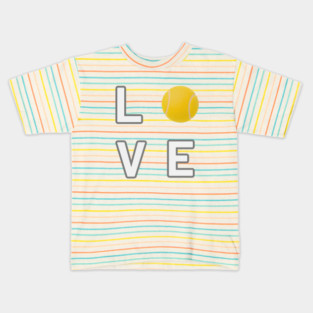 Tennis Ball Love Unique Sports Statement Piece Kids T-Shirt