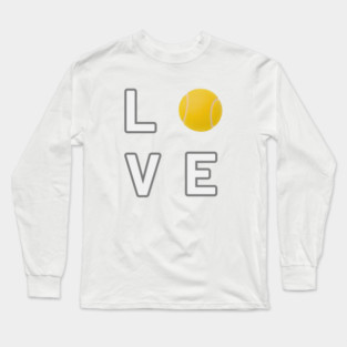 Tennis Ball Love Unique Sports Statement Piece Long Sleeve T-Shirt