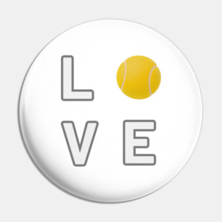 Tennis Ball Love Unique Sports Statement Piece Pin