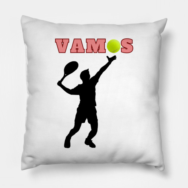 Tennis Player Vamos Tennis Lover Statement Pillow by Art2Wear