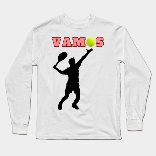 Tennis Player Vamos Tennis Lover Statement Long Sleeve T-Shirt by Art2Wear