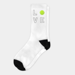 Tennis Ball Love Unique Sports Statement Piece Socks