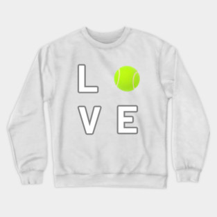 Tennis Ball Love Unique Sports Statement Piece Crewneck Sweatshirt
