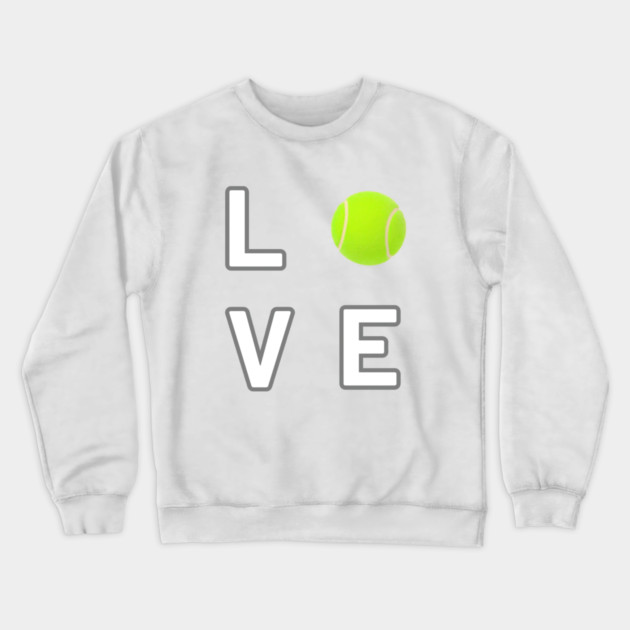 Tennis Ball Love Unique Sports Statement Piece Crewneck Sweatshirt by Art2Wear