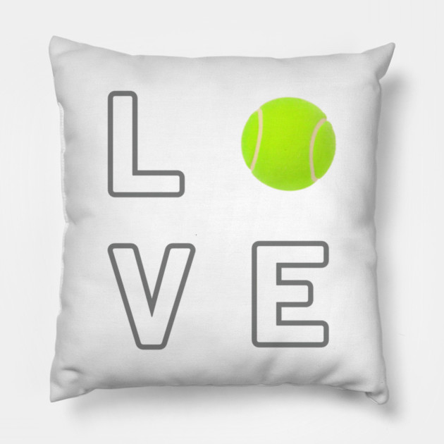 Tennis Ball Love Unique Sports Statement Piece Pillow by Art2Wear
