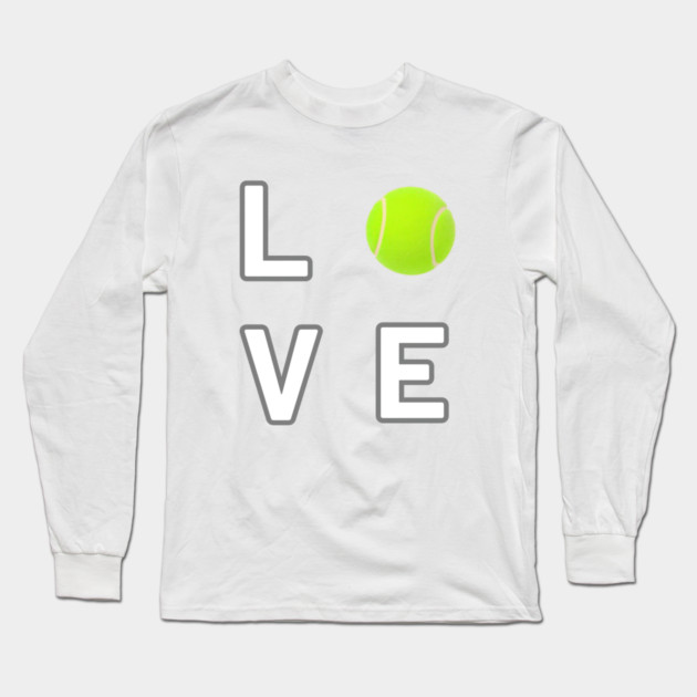 Tennis Ball Love Unique Sports Statement Piece Long Sleeve T-Shirt by Art2Wear