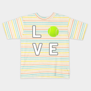 Tennis Ball Love Unique Sports Statement Piece Kids T-Shirt
