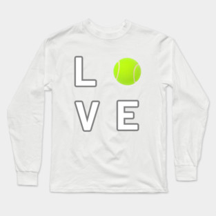 Tennis Ball Love Unique Sports Statement Piece Long Sleeve T-Shirt