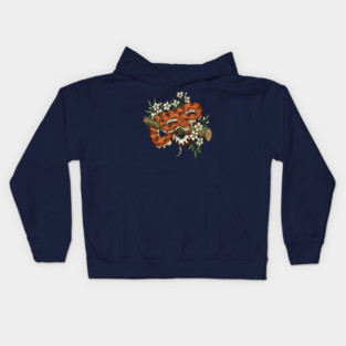 Corn Snake with Forest Wildflowers Kids Hoodie