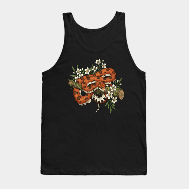Corn Snake with Forest Wildflowers Tank Top by BirdsnStuff