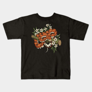 Corn Snake with Forest Wildflowers Kids T-Shirt