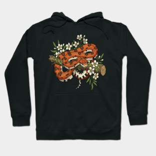 Corn Snake with Forest Wildflowers Hoodie