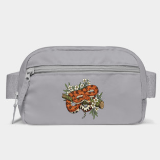Corn Snake with Forest Wildflowers Bag