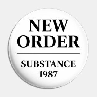 New Order Substance 1987 Pin