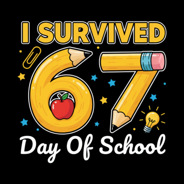 I Survived 67 Days of School Six Seven Meme Teacher Student Funny 67 Design by ArtistTee ⭐⭐⭐⭐⭐