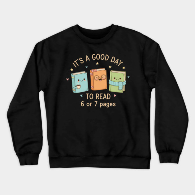 Pages Six Seven Bookish Meme Cute Reading 67 Aesthetic Design Crewneck Sweatshirt by ArtistTee ⭐⭐⭐⭐⭐