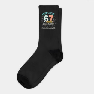I Survived 67 Six Seven Meme Funny 67 Trendy Gen Alpha Design Socks
