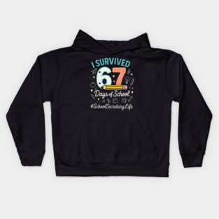 I Survived 67 Six Seven Meme Funny 67 Trendy Gen Alpha Design Kids Hoodie