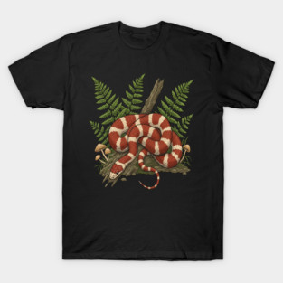 Eastern Milk Snake with Woodland Ferns T-Shirt