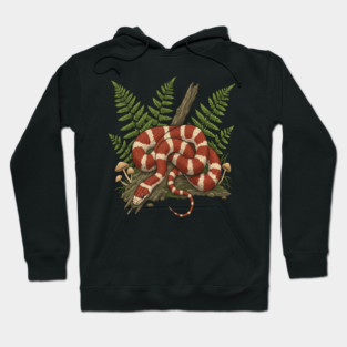 Eastern Milk Snake with Woodland Ferns Hoodie