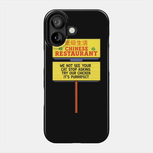 Chinese Restaurant Phone Case by Low Life Shirts