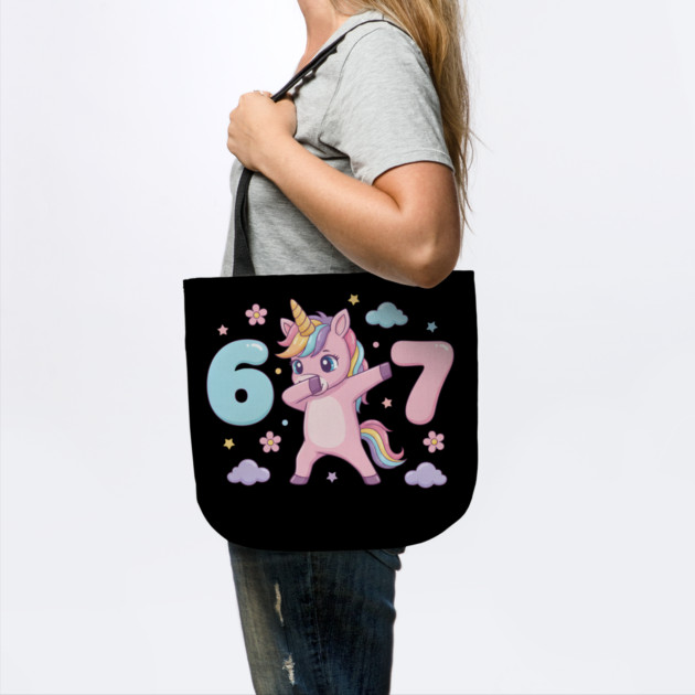 67-Meme-Unicorn-Girl-Six-Seven-Brainrot-Cute-Gen-Alpha-Design by ArtistTee ⭐⭐⭐⭐⭐