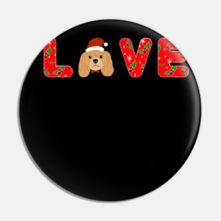 Christmas Love Puppy With Santa Hat Pin