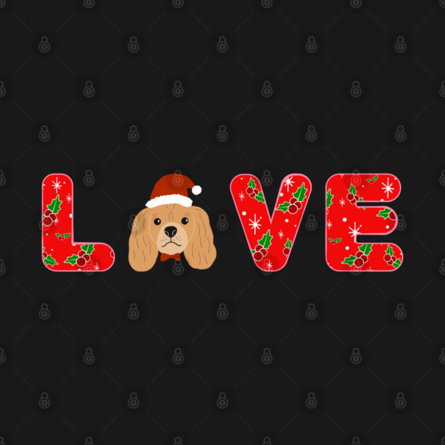 Christmas Love Puppy With Santa Hat by Creatifly Graphic Tees