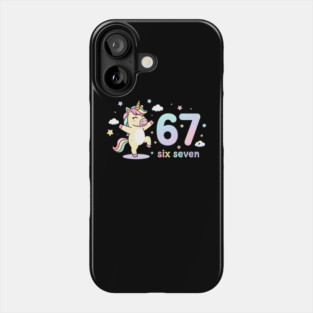 67-Meme-Unicorn-Girl-Six-Seven Phone Case
