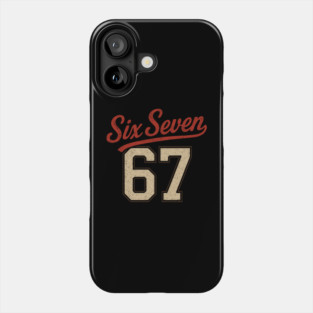 Number 67 Six Seven Baseball Jersey Style Team 67 Meme Sports Phone Case