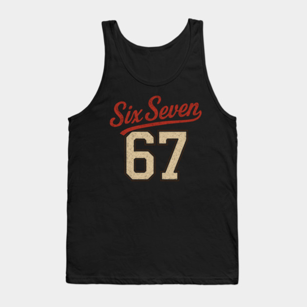 Number 67 Six Seven Baseball Jersey Style Team 67 Meme Sports Tank Top by ArtistTee ⭐⭐⭐⭐⭐