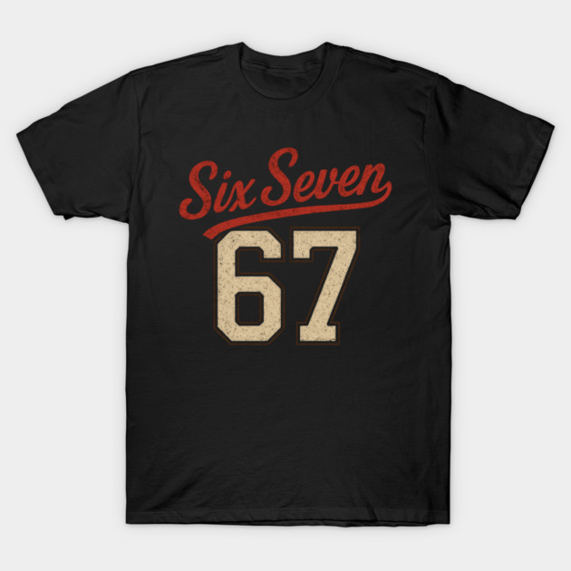 Number 67 Six Seven Baseball Jersey Style Team 67 Meme Sports T-Shirt by ArtistTee ⭐⭐⭐⭐⭐