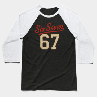 Number 67 Six Seven Baseball Jersey Style Team 67 Meme Sports Baseball T-Shirt