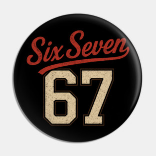 Number 67 Six Seven Baseball Jersey Style Team 67 Meme Sports Pin