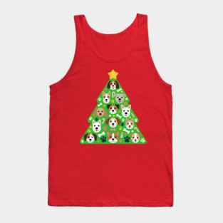 Festive Dog Christmas Tree Tank Top