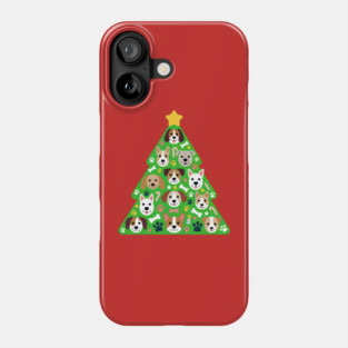 Festive Dog Christmas Tree Phone Case