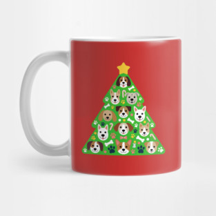 Festive Dog Christmas Tree Mug