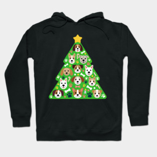 Festive Dog Christmas Tree Hoodie