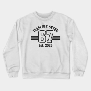 Number 67 Six Seven Baseball Jersey Style Team 67 Meme Sports Crewneck Sweatshirt