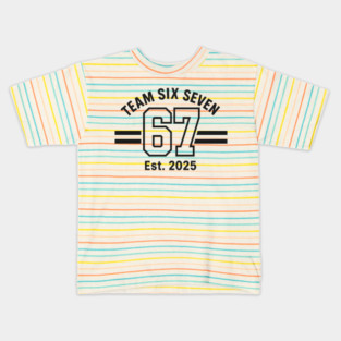 Number 67 Six Seven Baseball Jersey Style Team 67 Meme Sports Kids T-Shirt