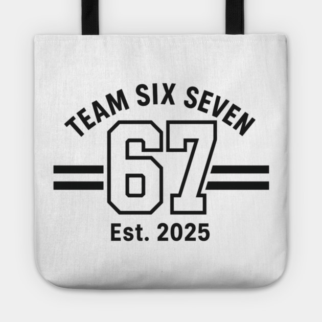 Number 67 Six Seven Baseball Jersey Style Team 67 Meme Sports Tote by ArtistTee ⭐⭐⭐⭐⭐