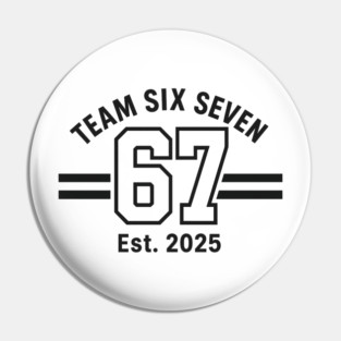Number 67 Six Seven Baseball Jersey Style Team 67 Meme Sports Pin