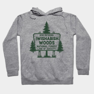 Now Entering Iwishabish Woods National Forest Land Audacity Hoodie