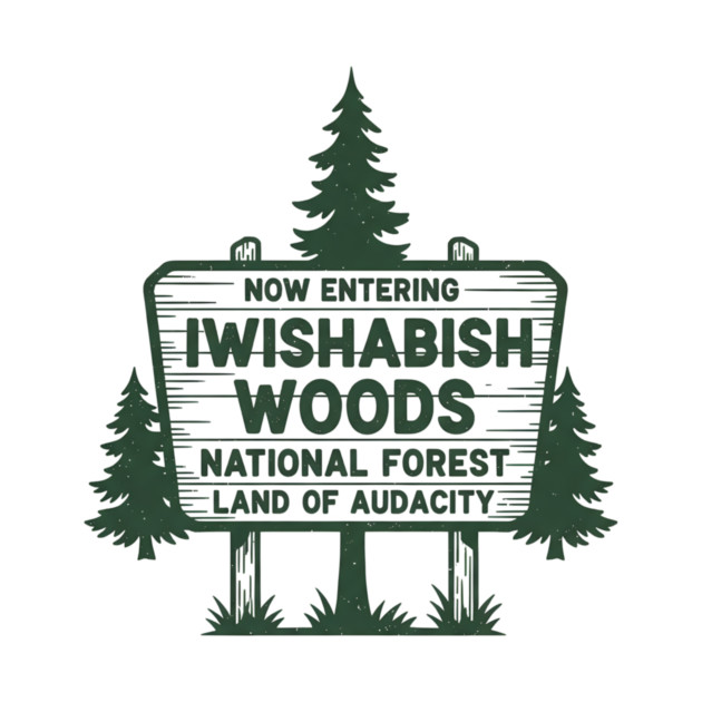 Now Entering Iwishabish Woods National Forest Land Audacity by ArtistTee ⭐⭐⭐⭐⭐