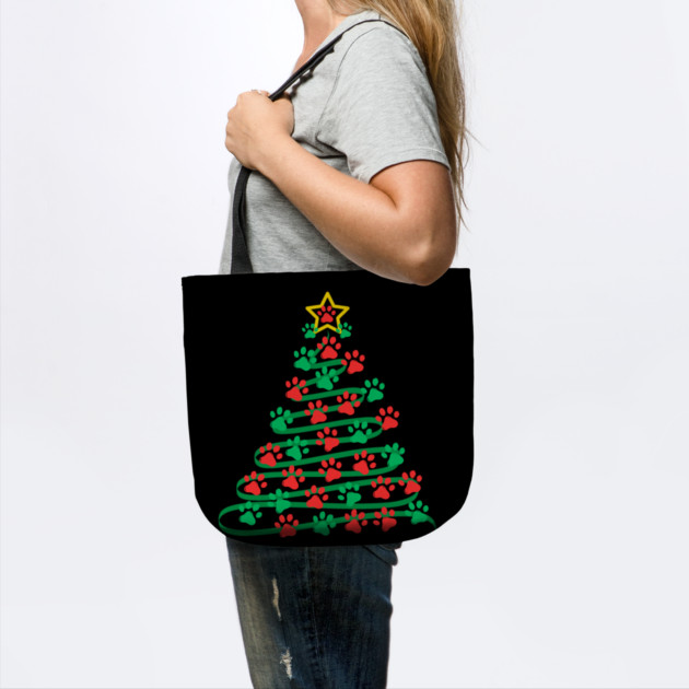 Paw Print Christmas Tree by Creatifly Graphic Tees