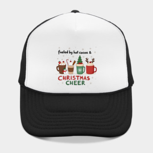 Fueled by Hot Cocoa and Christmas Cheer – Cozy Holiday T-Shirt Hat